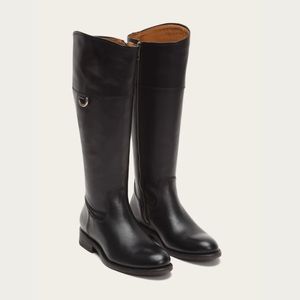 Frye black leather riding boots Jayden D Ring horse bit tall winter 6.5